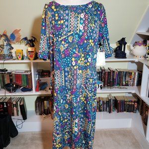 Lularoe Multicolored Floral Julia Dress 3XL NWT